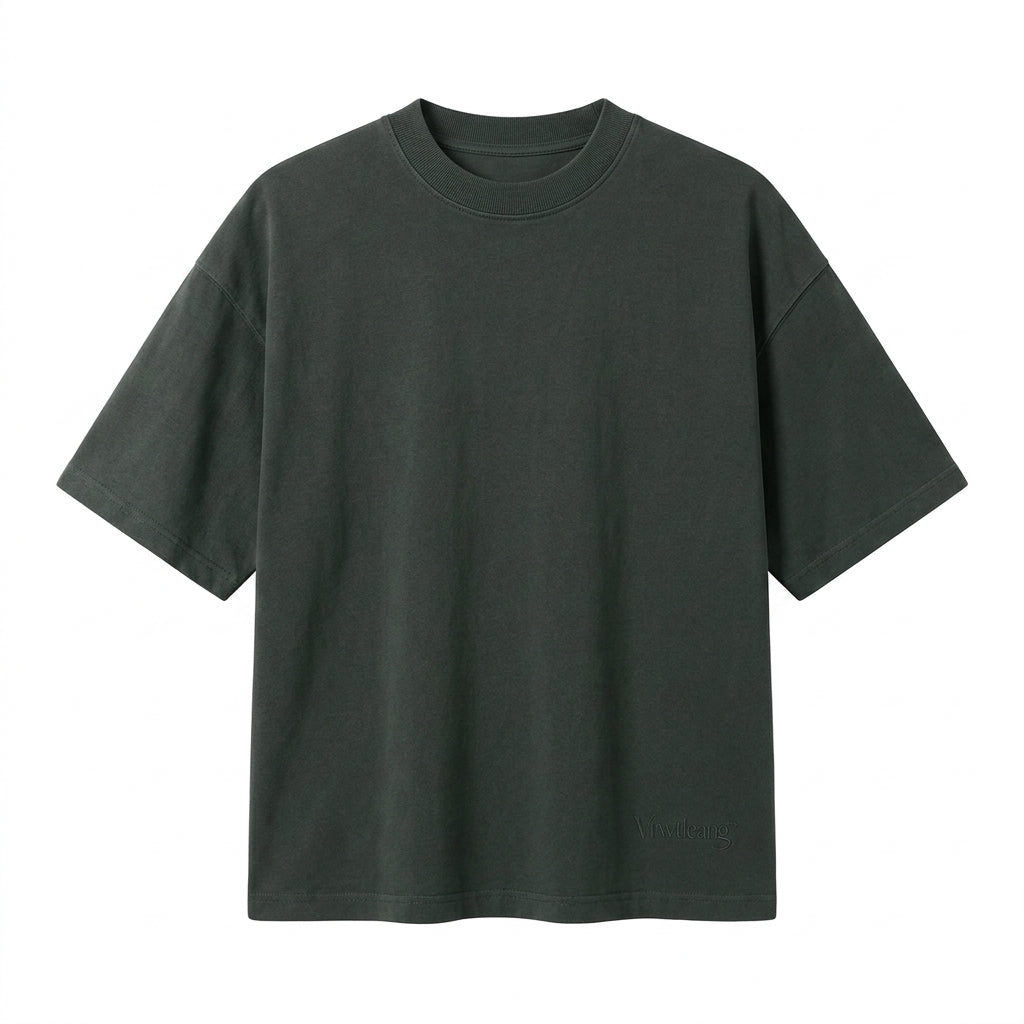 Vrwtleang™ Meridian Men’s Heavyweight Boxy T-Shirt — Premium Oversized Cotton Streetwear Tee