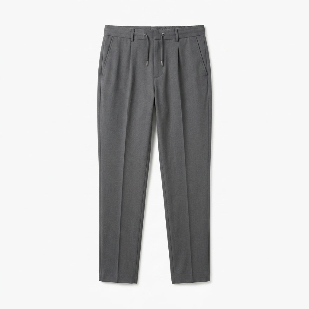 Vrwtleang™ Vale Men’s Relaxed Tailored Drawstring Pants — Tapered Casual Trousers With Stretch Waist