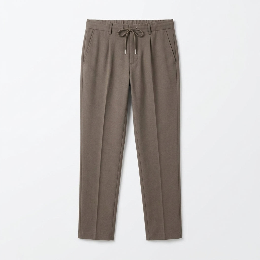 Vrwtleang™ Vale Men’s Relaxed Tailored Drawstring Pants — Tapered Casual Trousers With Stretch Waist