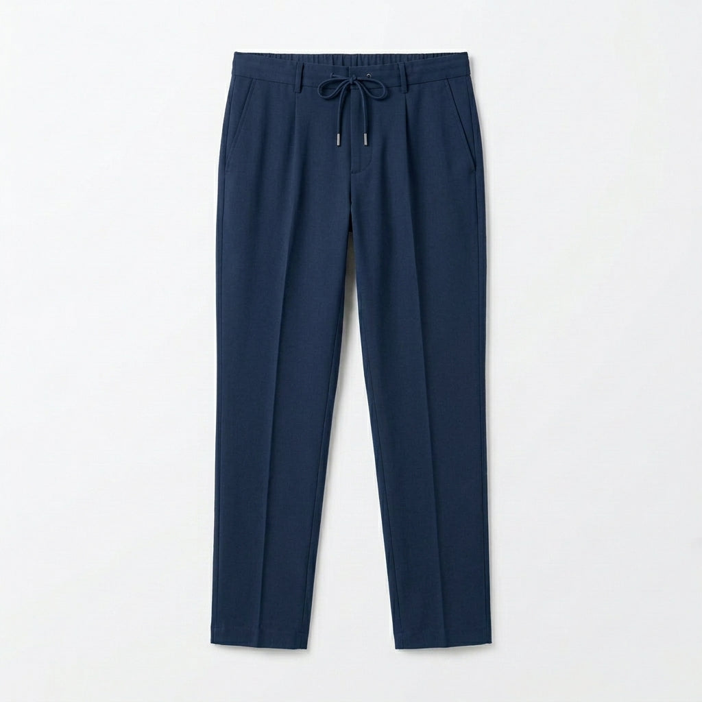 Vrwtleang™ Vale Men’s Relaxed Tailored Drawstring Pants — Tapered Casual Trousers With Stretch Waist