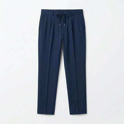 Vrwtleang™ Vale Men’s Relaxed Tailored Drawstring Pants — Tapered Casual Trousers With Stretch Waist