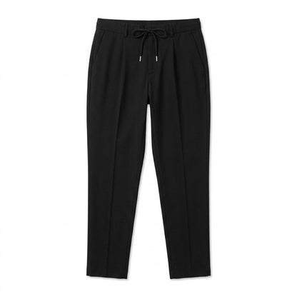 Vrwtleang™ Vale Men’s Relaxed Tailored Drawstring Pants — Tapered Casual Trousers With Stretch Waist